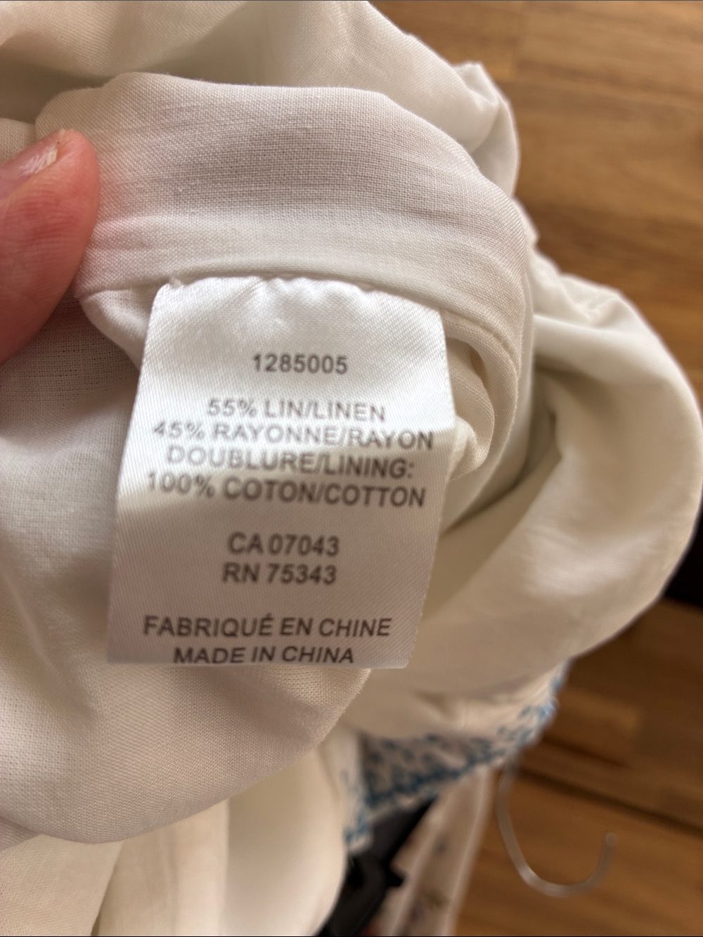 Rachel Zoe Euro Summer Wide Leg Linen Blend Pants Medium White Pineapple Floral - Picture 7 of 8